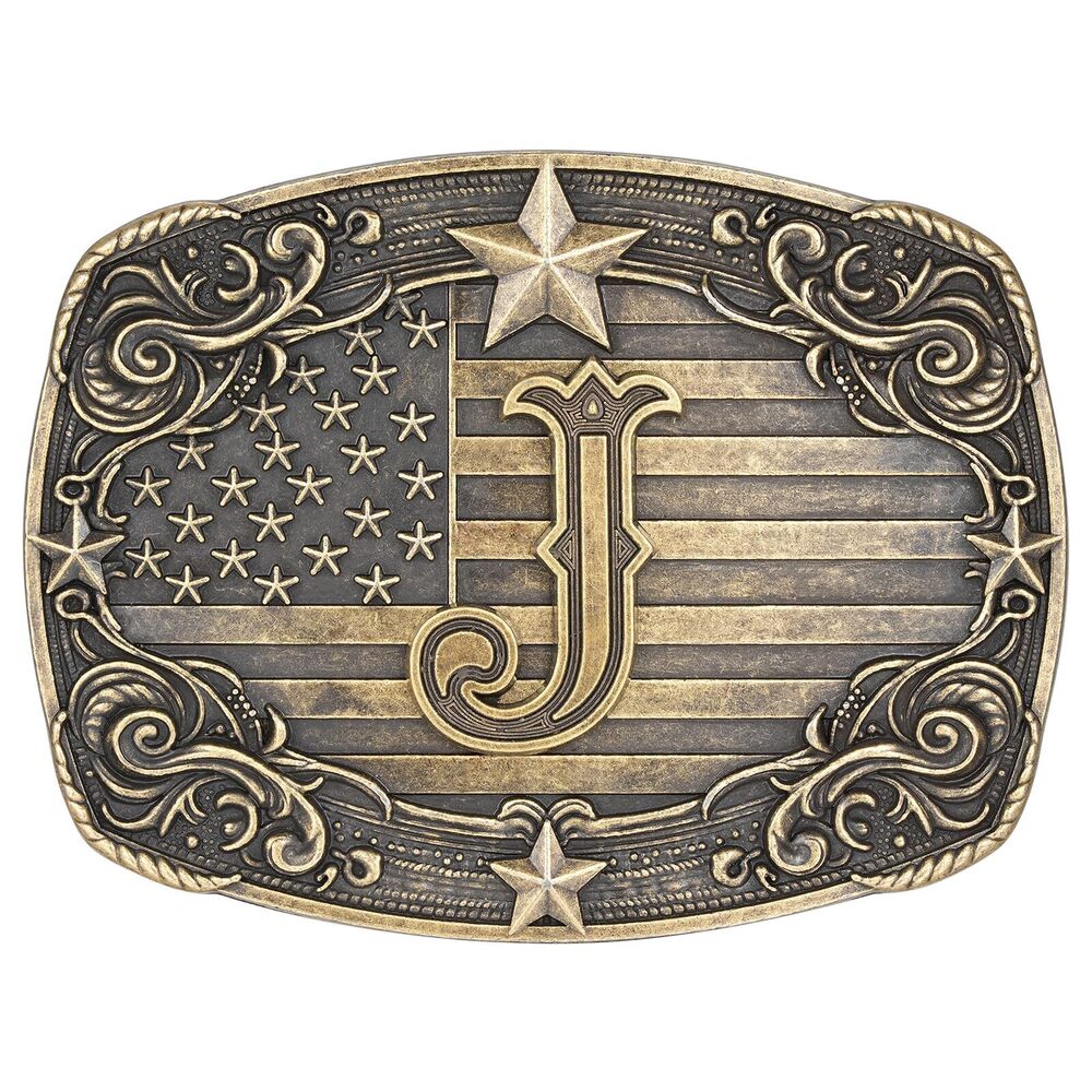 6868 Western Belt Buckle Initial Letter ABCDJRM to Z Rodeo Cowboy Belt